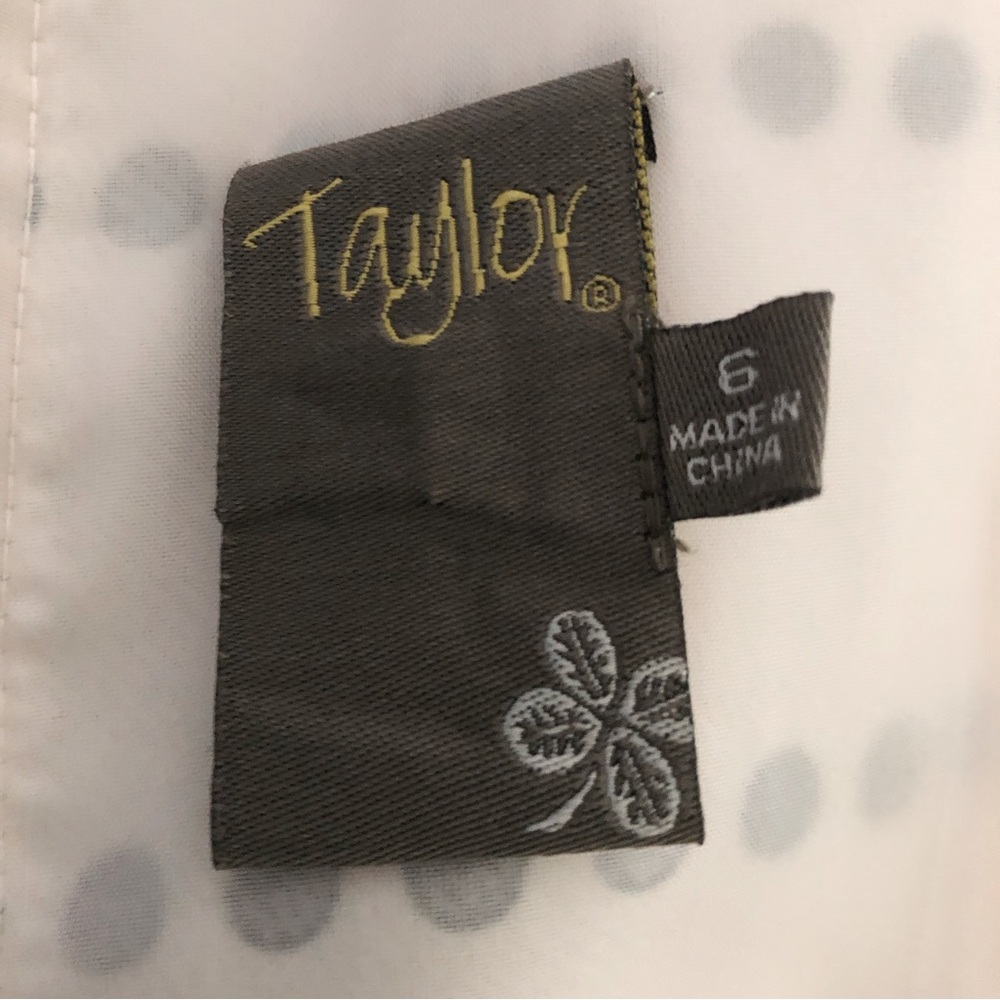 Taylor Fit & Flare Ivory & Black Dress Size 6 - Picture 15 of 16